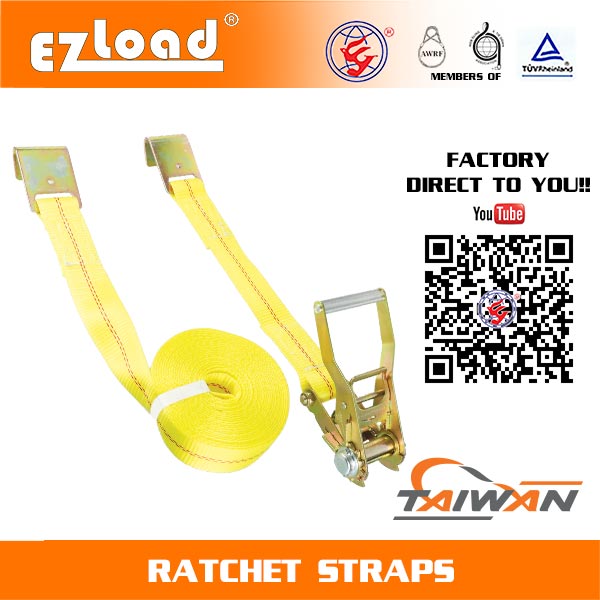 2 inch Ratchet Tie Down with Flat Hook 