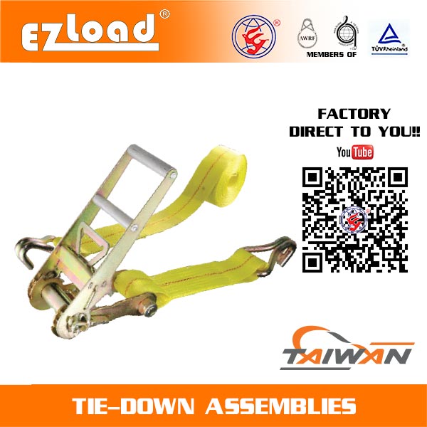 3 inch Ratchet Tie Down with Double J Hook