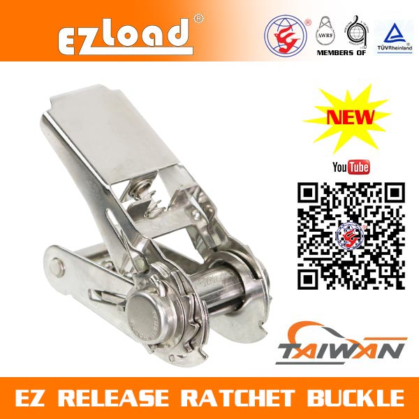 1 inch Light Duty Stainless Steel, EZ Release Ratchet buckle