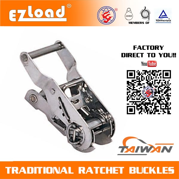 1 inch Wide Handle, Stainless Steel Ratchet Buckle