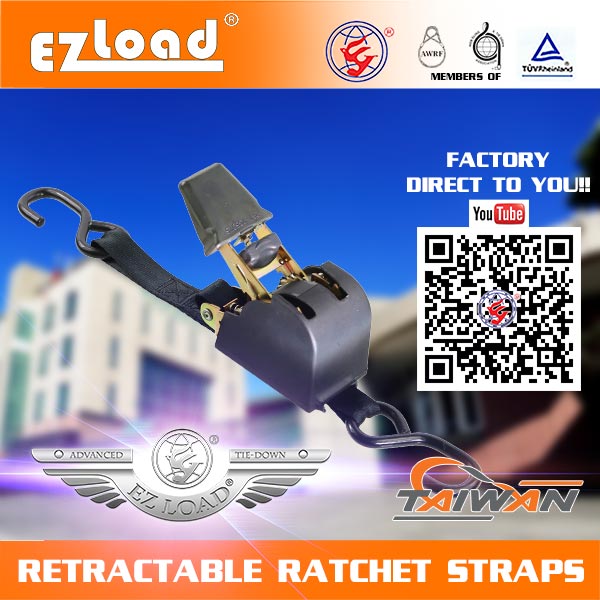 retractable ratchet tie down straps