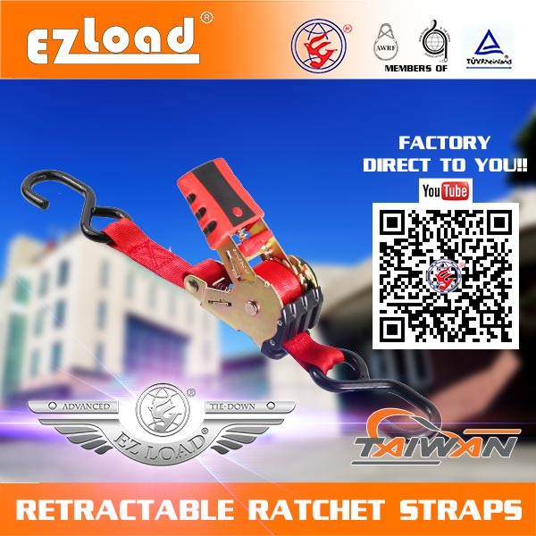 retractable ratchet tie down straps