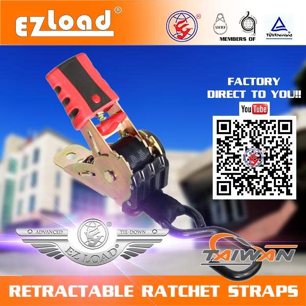 retractable ratchet tie down straps