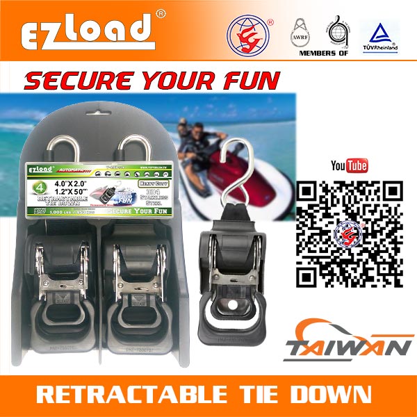 retractable ratchet tie down straps