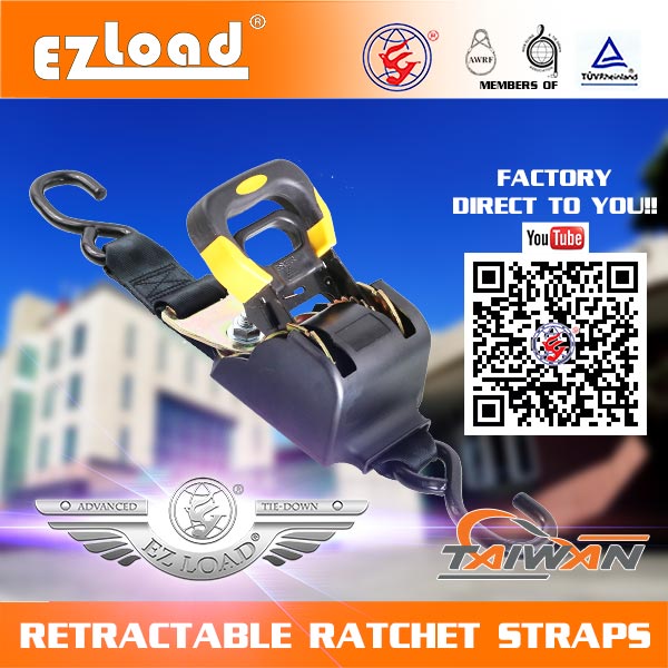 retractable ratchet tie down straps