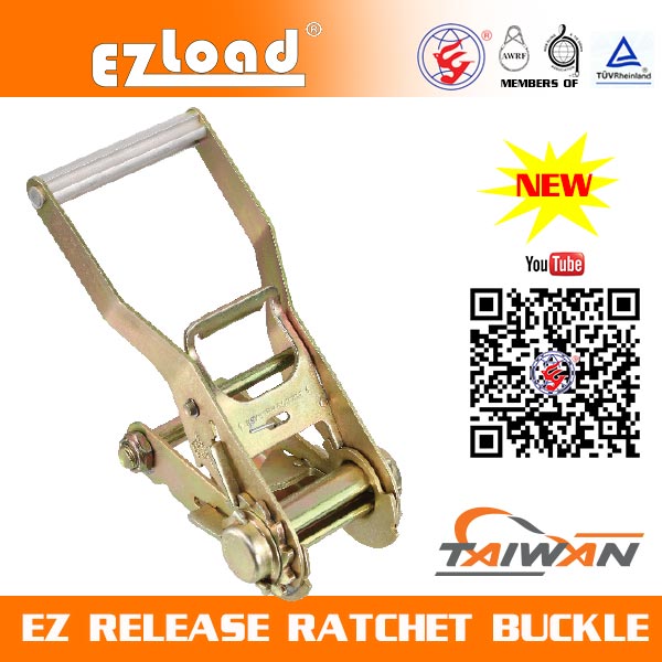 2 inch Long Handle, Double Security Lock, EZ Release Ratchet buckle