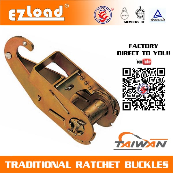  1-3/4 inch One Piece Handle, Hook End Ratchet Buckle